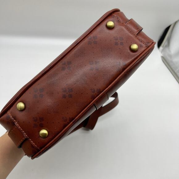 Patricia Nash Women Handbags Florentina Frame Leather Crossbody Bags Tan - Picture 14 of 16